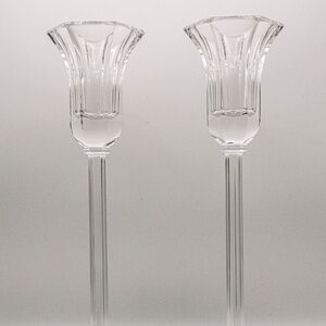 Marquis by Waterford Triumph lead crystal candle holders vintage pair